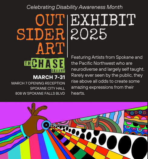 Outsider Art Exhibit at Chase Gallery (Spokane, WA) flyer