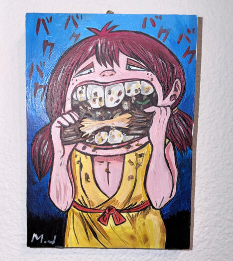 Beaver Boy 2025 (acrylic on wood), Northwest Museum of Cartoon Arts showcase Beaver Boy 2025 (acrylic on wood), Northwest Museum of Cartoon Arts showcase