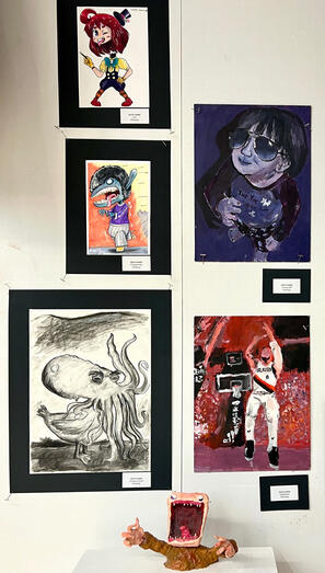 paintings, drawings, and sculpture, Grant H.S. student showcase, 2024 paintings, drawings, and sculpture, Grant H.S. student showcase, 2024